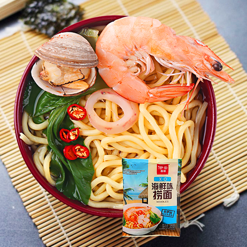 伊田面館XO醬海鮮撈面車仔面 245g*5組合裝，便捷美味的海鮮盛宴